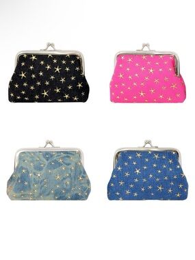 Stylish Star-Print Kiss Lock Coin Purse